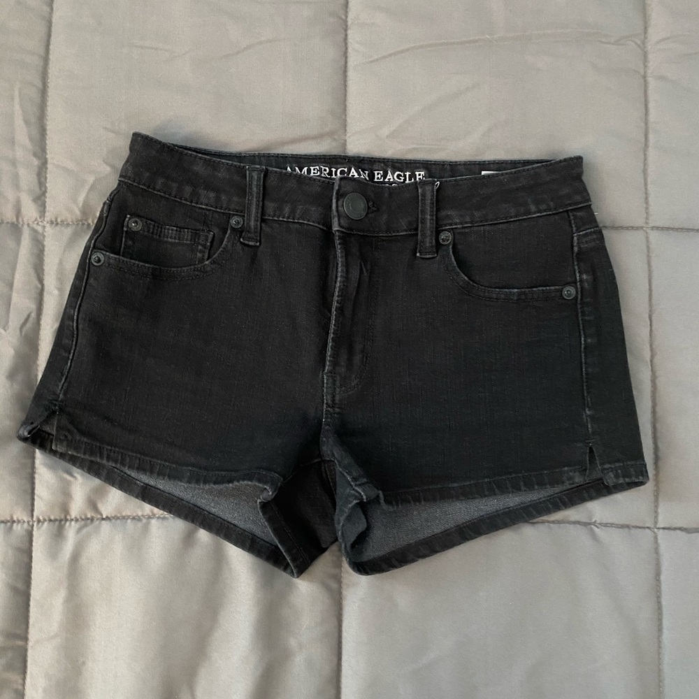 American eagle high rise denim shorts
